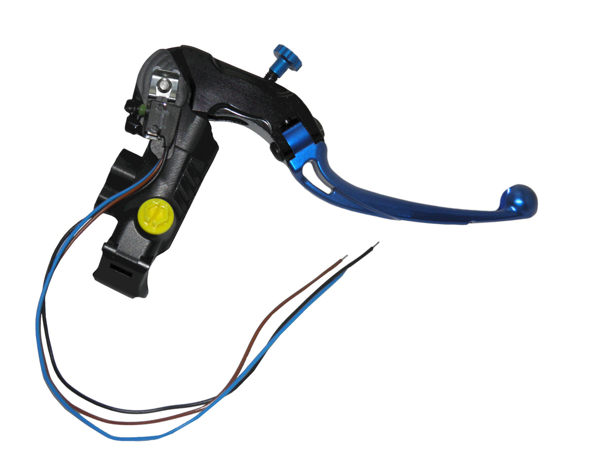 Pompa Frizione Ready To Brake Accossato PRS 16x15-16-17 Con Leva Snodata Colorata (Pomello+Leva) - Opzioni leva: RST, Supporto specchio: - N/A, Vaschetta in Alluminio Integrata: - N/A
