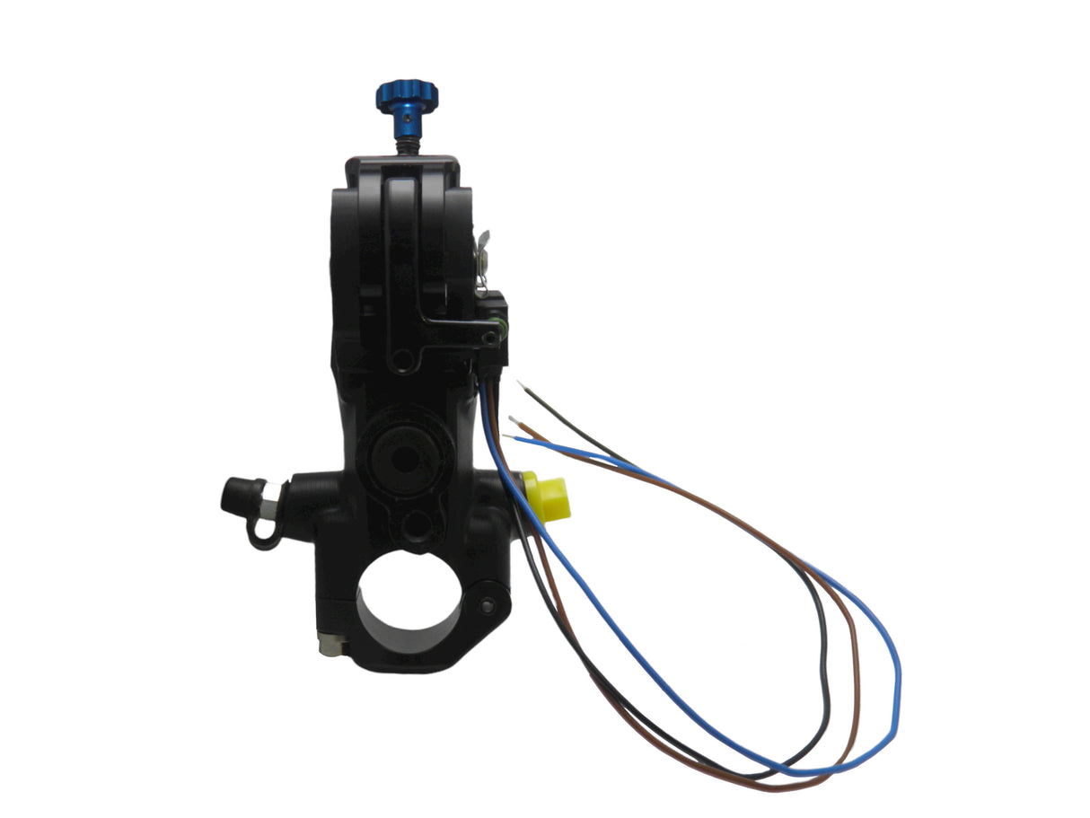 Pompa Frizione Ready To Brake Accossato PRS 16x15-16-17 Con Leva Snodata Colorata (Pomello+Leva) - Opzioni leva: RST, Supporto specchio: - N/A, Vaschetta in Alluminio Integrata: - N/A