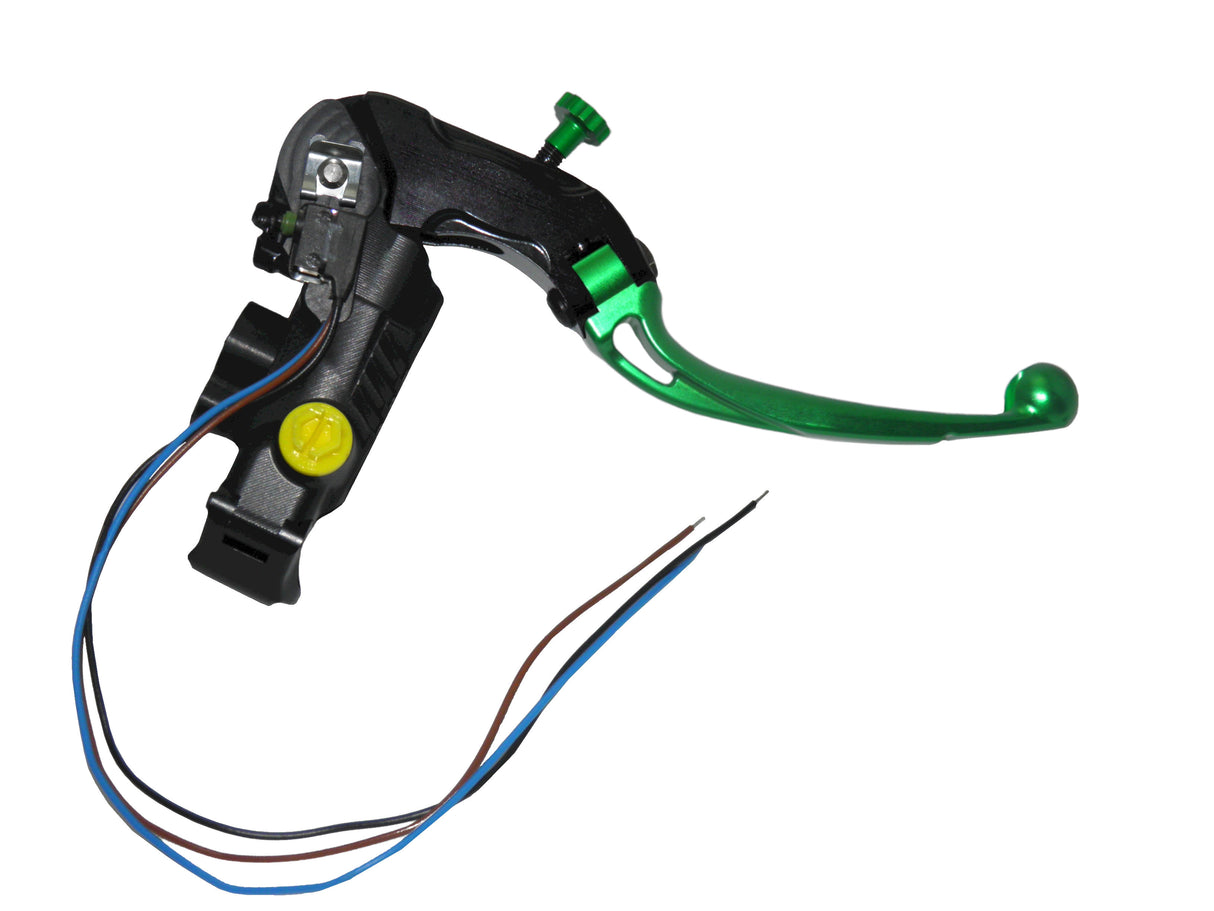 Pompa Frizione Ready To Brake Accossato PRS 16x15-16-17 Con Leva Snodata Colorata (Pomello+Leva) - Opzioni leva: RST, Supporto specchio: - N/A, Vaschetta in Alluminio Integrata: - N/A
