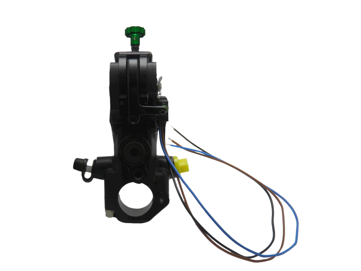 Pompa Frizione Ready To Brake Accossato PRS 16x15-16-17 Con Leva Snodata Colorata (Pomello+Leva) - Opzioni leva: RST, Supporto specchio: - N/A, Vaschetta in Alluminio Integrata: - N/A