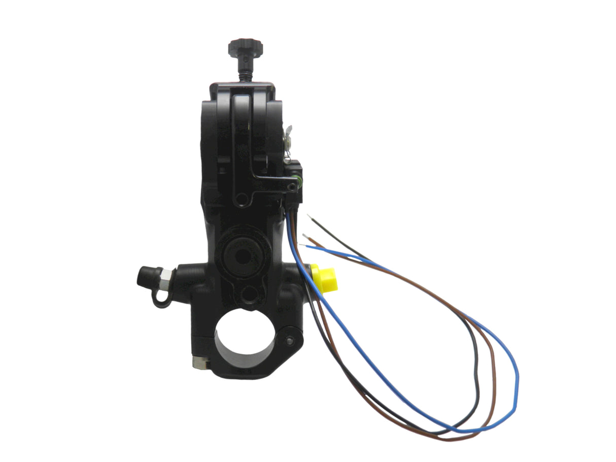 Pompa Frizione Ready To Brake Accossato PRS 16x15-16-17 Con Leva Snodata Colorata (Pomello+Leva) - Opzioni leva: RST, Supporto specchio: - N/A, Vaschetta in Alluminio Integrata: - N/A