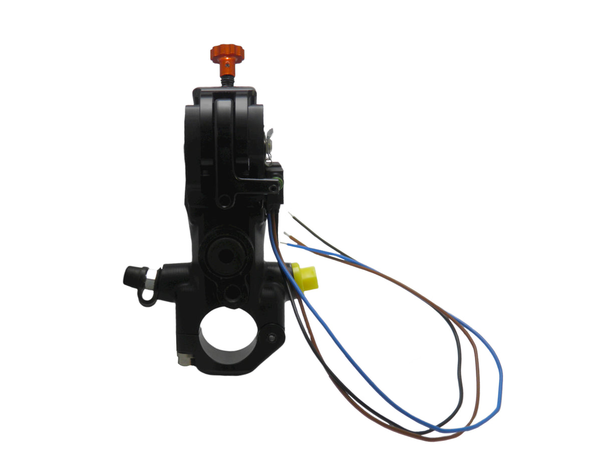 Pompa Frizione Ready To Brake Accossato PRS 16x15-16-17 Con Leva Snodata Colorata (Pomello+Leva) - Opzioni leva: RST, Supporto specchio: - N/A, Vaschetta in Alluminio Integrata: - N/A