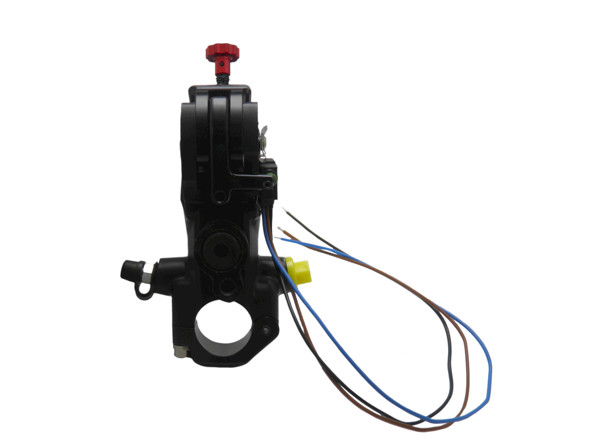 Pompa Frizione Ready To Brake Accossato PRS 16x15-16-17 Con Leva Snodata Colorata (Pomello+Leva) - Opzioni leva: RST, Supporto specchio: - N/A, Vaschetta in Alluminio Integrata: - N/A