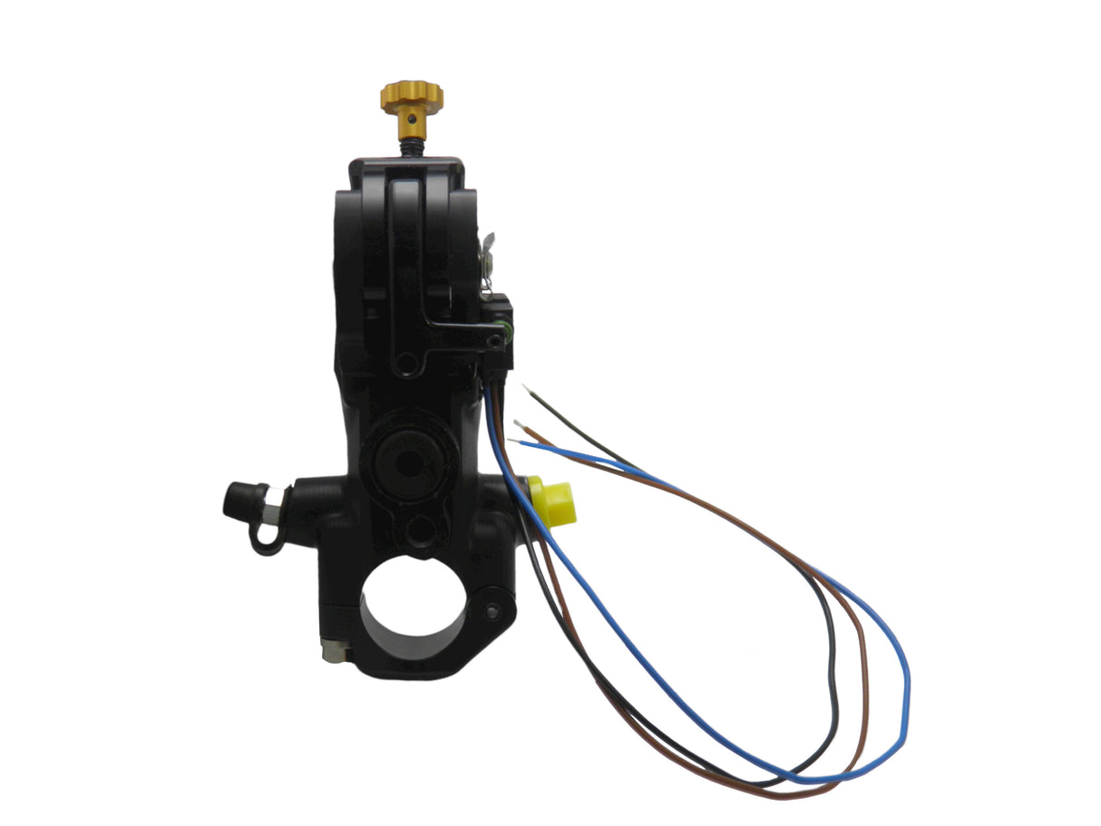 Pompa Frizione Ready To Brake Accossato PRS 16x15-16-17 Con Leva Snodata Colorata (Pomello+Leva) - Opzioni leva: RST, Supporto specchio: - N/A, Vaschetta in Alluminio Integrata: - N/A