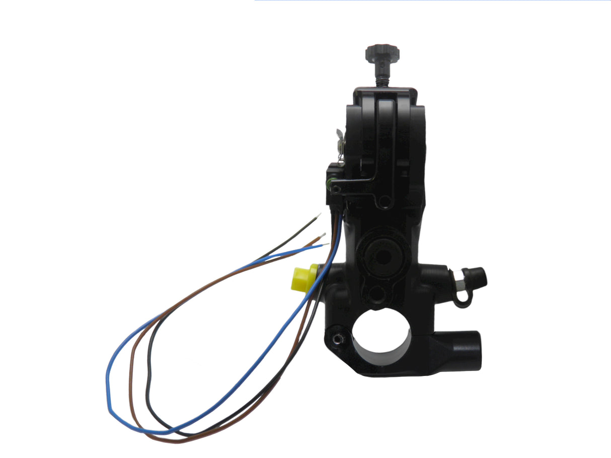 Pompa Freno Ready To Brake Accossato PRS 17x17-18-19 Con Leva Snodata Colorata (Pomello+Leva) - Supporto specchio: M10, Vaschetta in Alluminio Integrata: - N/A