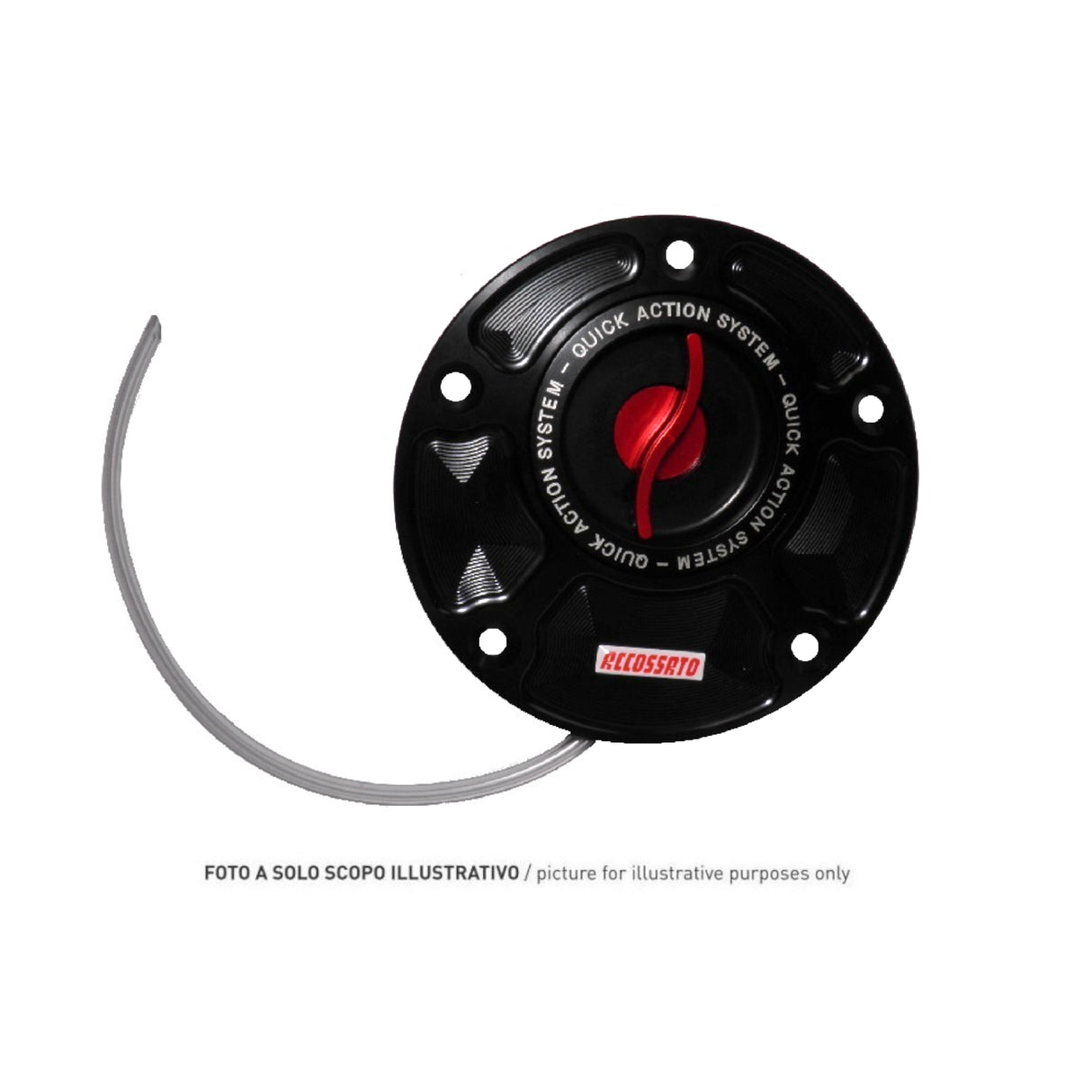 Tappo Per Serbatoio Carburante con Chiusura Rapida Accossato, ricavato in alluminio CNC