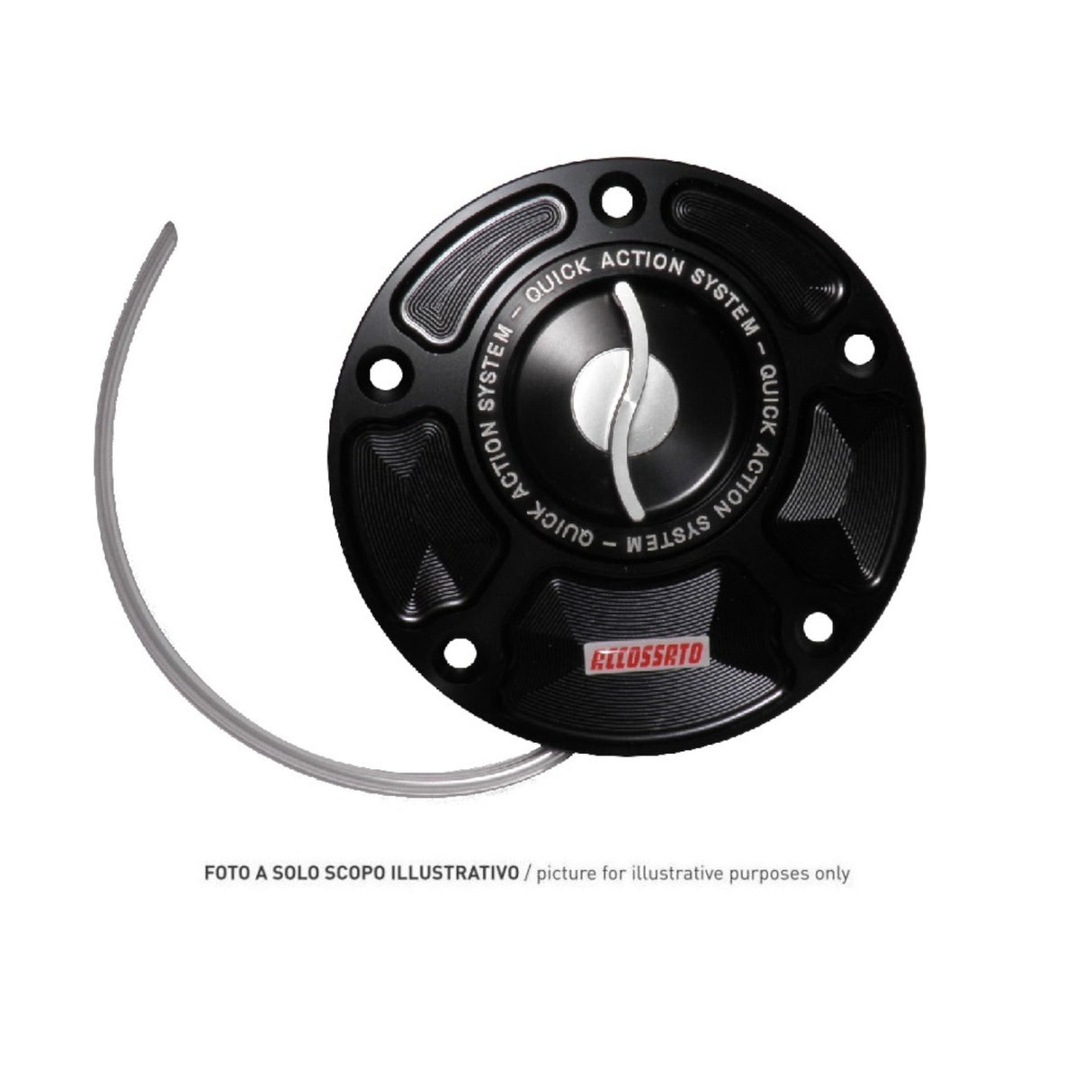 Tappo Per Serbatoio Carburante con Chiusura Rapida Accossato, ricavato in alluminio CNC