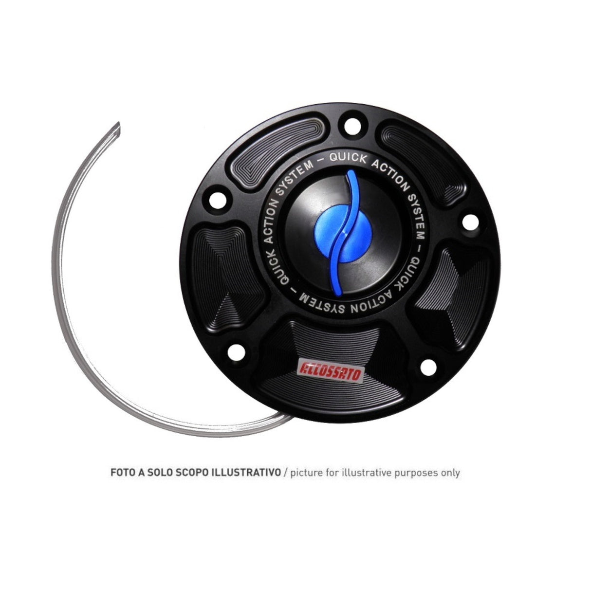 Tappo Per Serbatoio Carburante con Chiusura Rapida Accossato, ricavato in alluminio CNC