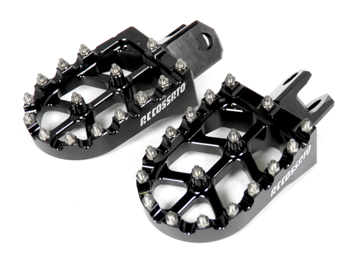 Pedane Maggiorate, realizzate in ergal, per moto da cross, enduro e fuori strada