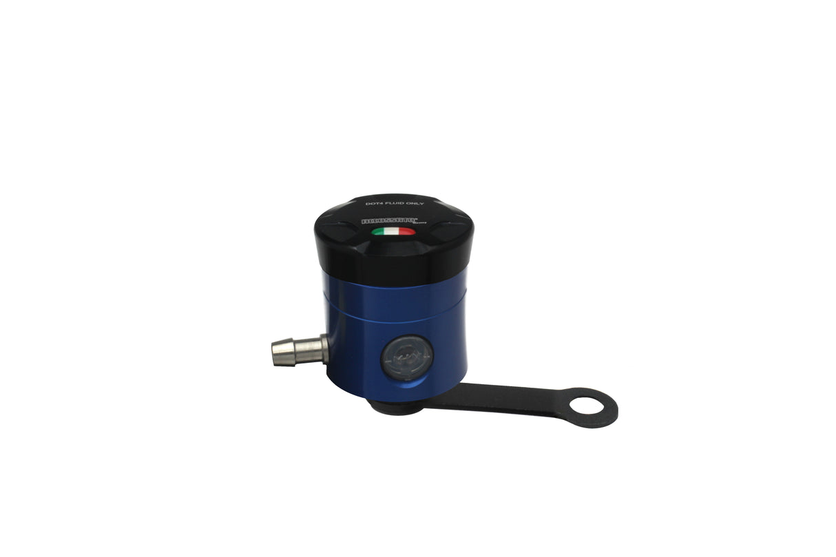 Serbatoio Olio Frizione In Alluminio Ricavato CNC Accossato, 15 cm3 Con Uscita Olio Orizzontale, Fornito Con Staffa Dritta