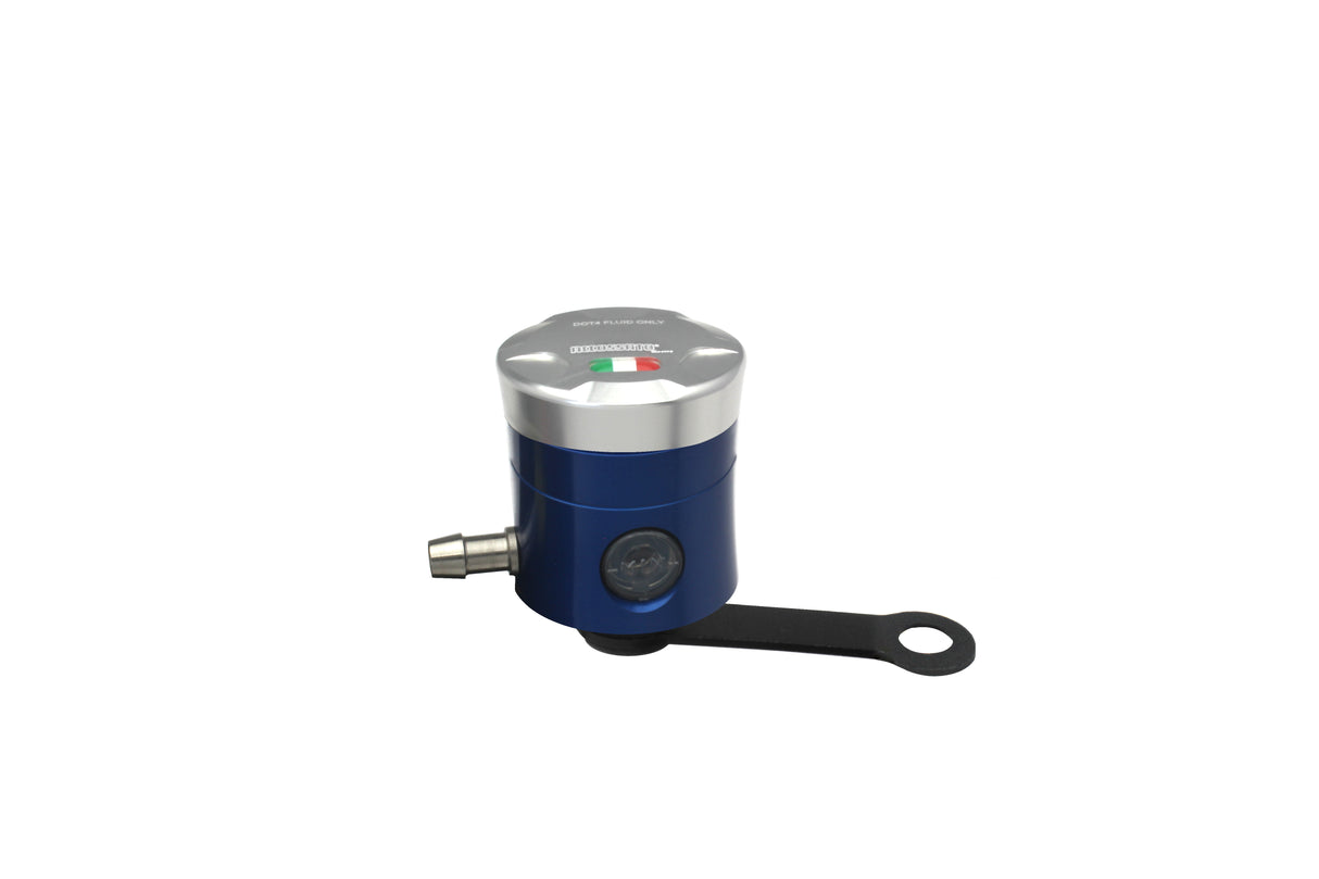 Serbatoio Olio Frizione In Alluminio Ricavato CNC Accossato, 15 cm3 Con Uscita Olio Orizzontale, Fornito Con Staffa Dritta