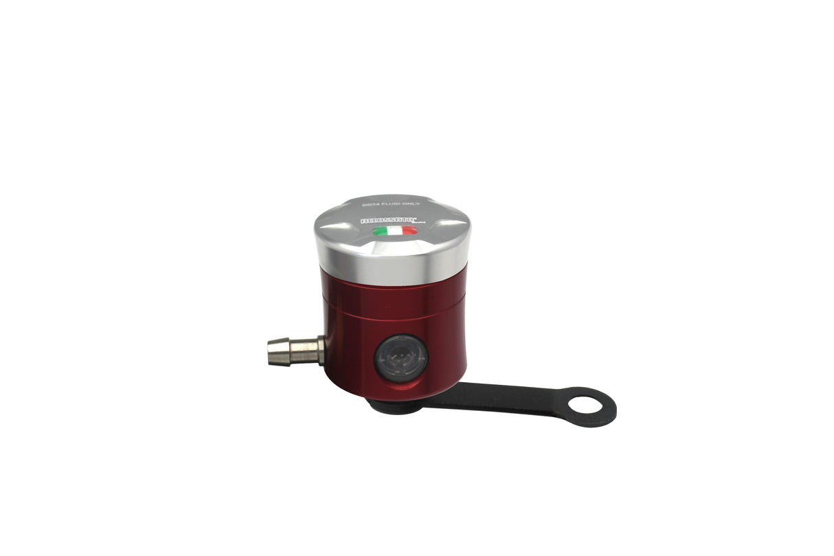 Serbatoio Olio Frizione In Alluminio Ricavato CNC Accossato, 15 cm3 Con Uscita Olio Orizzontale, Fornito Con Staffa Dritta