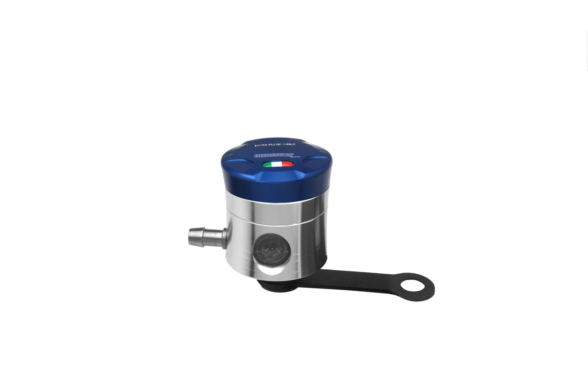 Serbatoio Olio Frizione In Alluminio Ricavato CNC Accossato, 15 cm3 Con Uscita Olio Orizzontale, Fornito Con Staffa Dritta