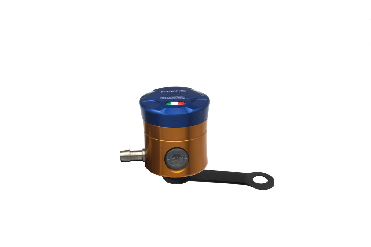 Serbatoio Olio Frizione In Alluminio Ricavato CNC Accossato, 15 cm3 Con Uscita Olio Orizzontale, Fornito Con Staffa Dritta