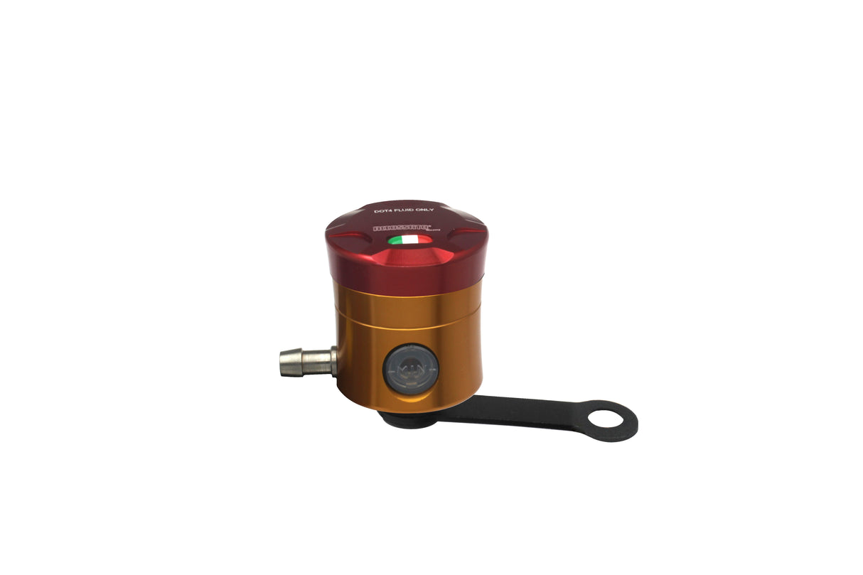 Serbatoio Olio Frizione In Alluminio Ricavato CNC Accossato, 15 cm3 Con Uscita Olio Orizzontale, Fornito Con Staffa Dritta