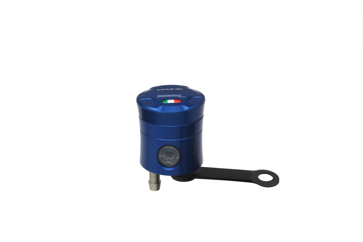 Serbatoio Olio Frizione In Alluminio Ricavato CNC Accossato, 15 cm3 Con Uscita Olio Verticale, Fornito Con Staffa Dritta