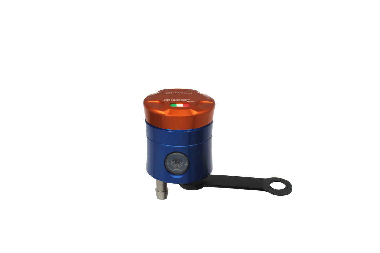 Serbatoio Olio Frizione In Alluminio Ricavato CNC Accossato, 15 cm3 Con Uscita Olio Verticale, Fornito Con Staffa Dritta