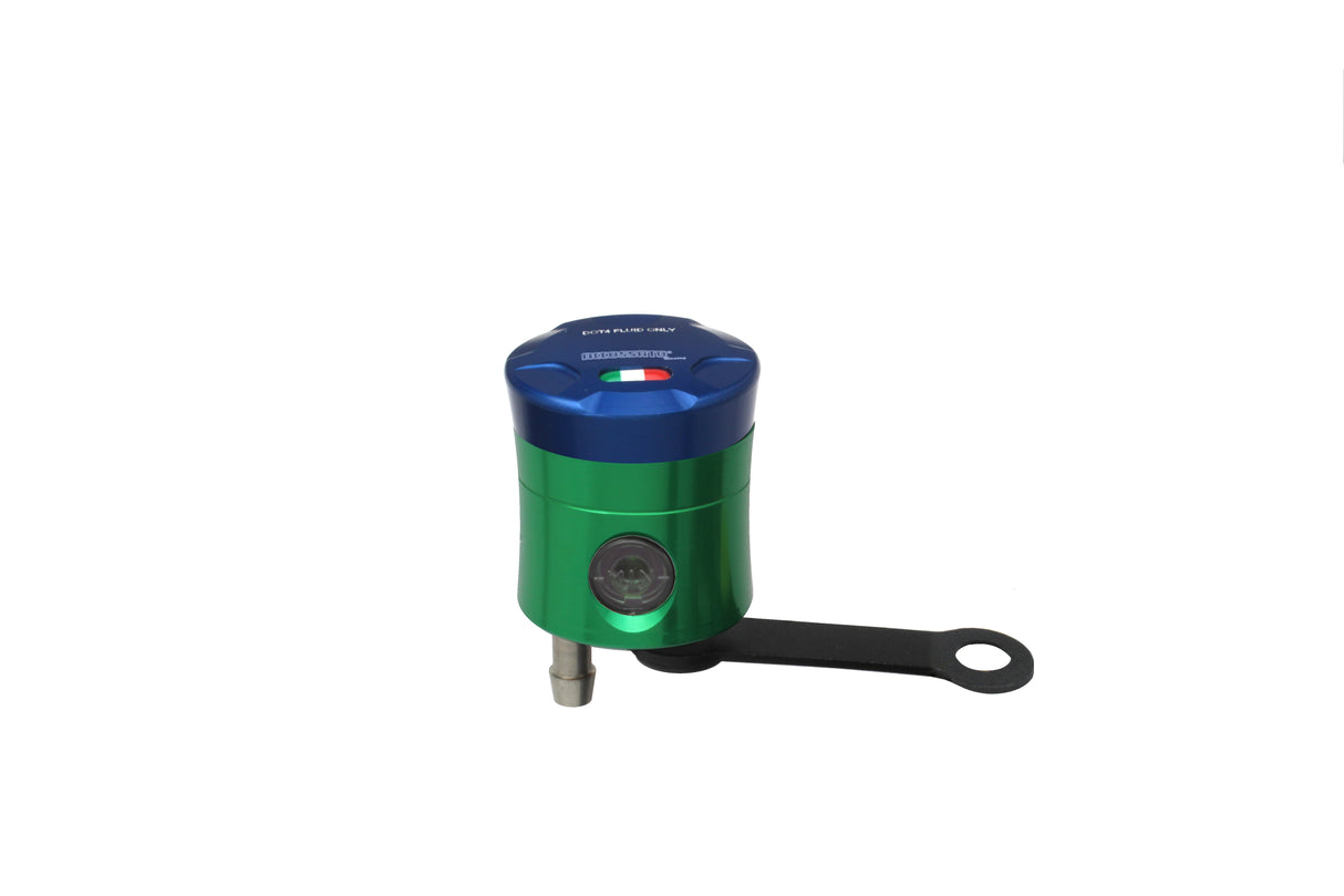 Serbatoio Olio Frizione In Alluminio Ricavato CNC Accossato, 15 cm3 Con Uscita Olio Verticale, Fornito Con Staffa Dritta