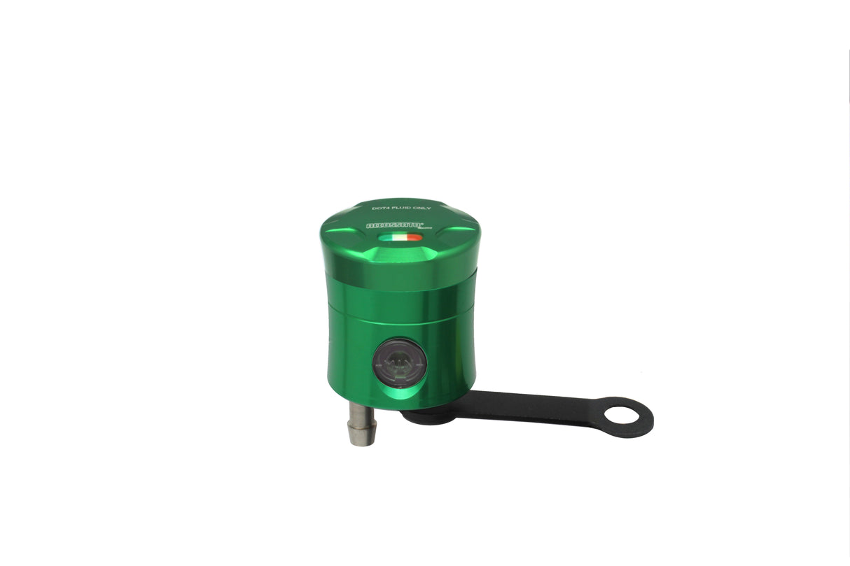 Serbatoio Olio Frizione In Alluminio Ricavato CNC Accossato, 15 cm3 Con Uscita Olio Verticale, Fornito Con Staffa Dritta