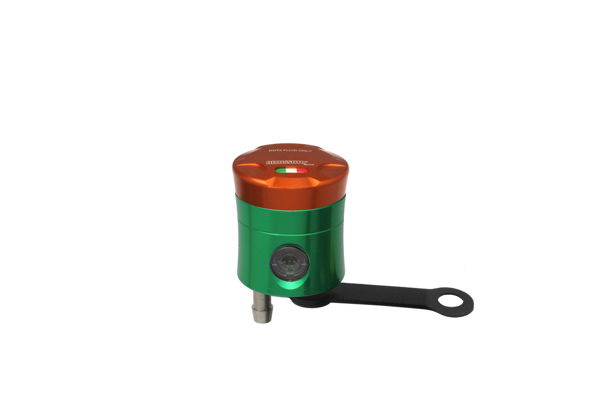 Serbatoio Olio Frizione In Alluminio Ricavato CNC Accossato, 15 cm3 Con Uscita Olio Verticale, Fornito Con Staffa Dritta