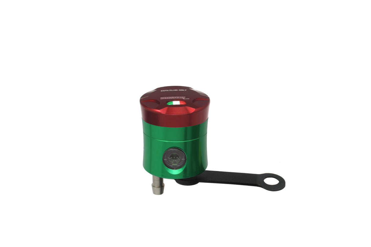 Serbatoio Olio Frizione In Alluminio Ricavato CNC Accossato, 15 cm3 Con Uscita Olio Verticale, Fornito Con Staffa Dritta