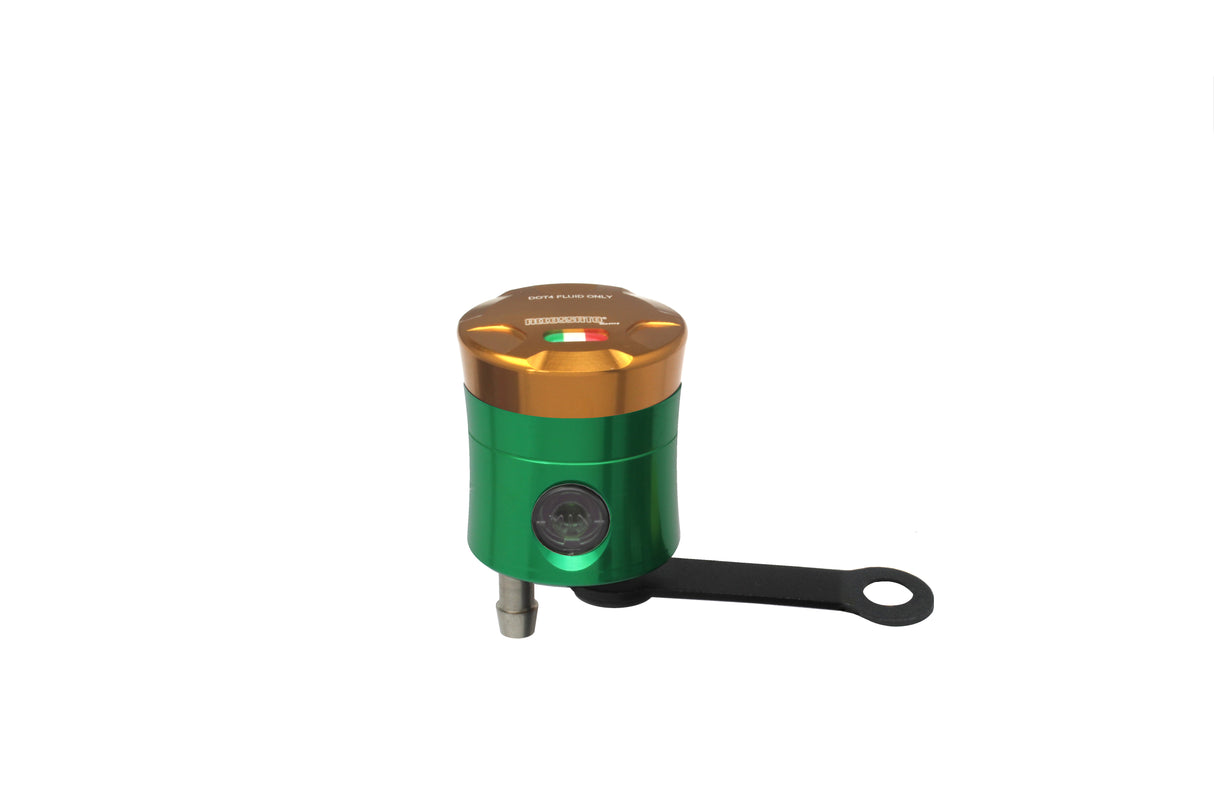 Serbatoio Olio Frizione In Alluminio Ricavato CNC Accossato, 15 cm3 Con Uscita Olio Verticale, Fornito Con Staffa Dritta