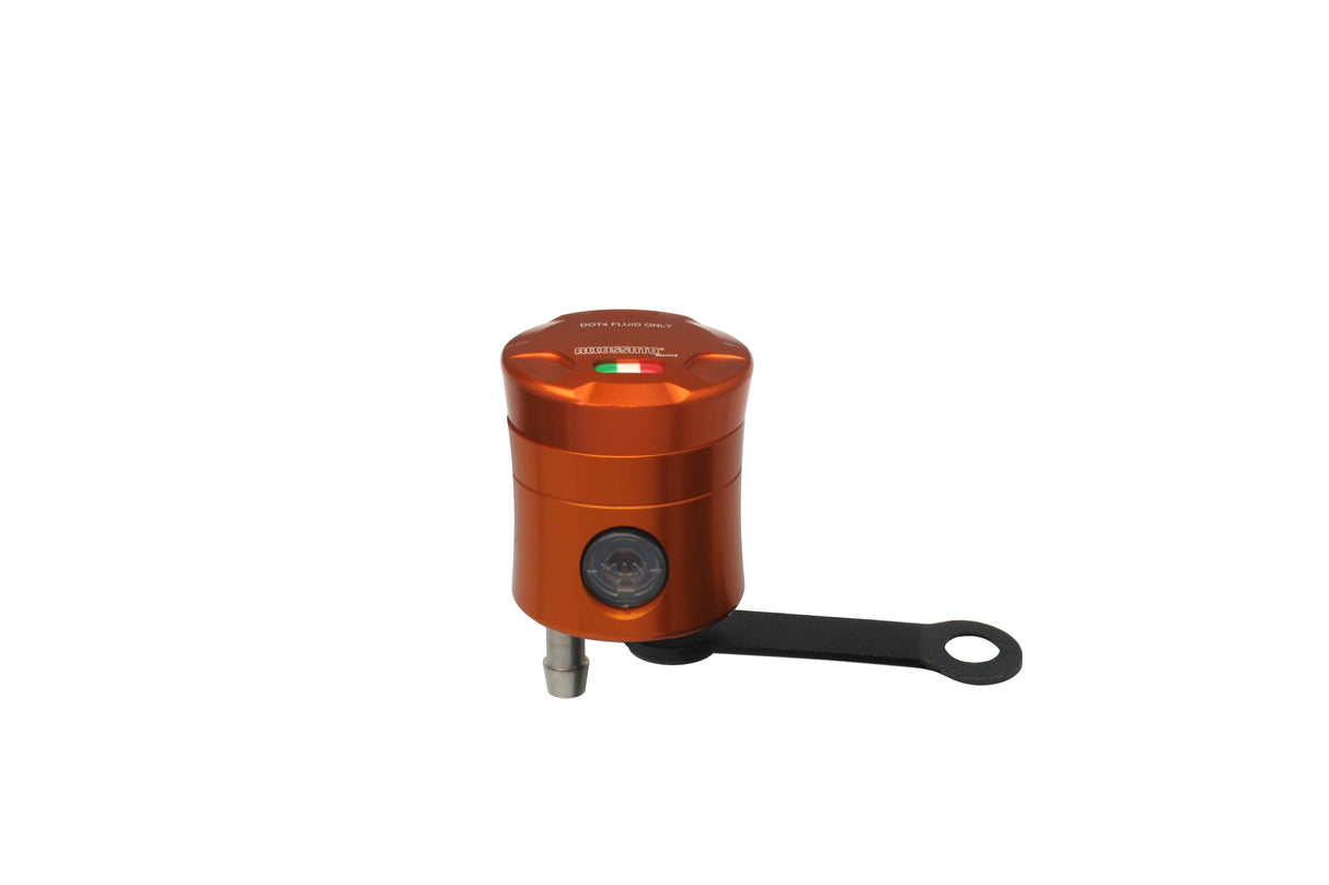 Serbatoio Olio Frizione In Alluminio Ricavato CNC Accossato, 15 cm3 Con Uscita Olio Verticale, Fornito Con Staffa Dritta