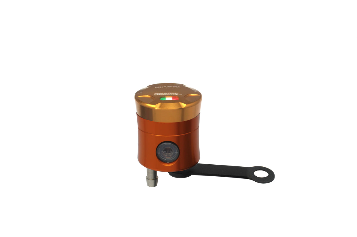 Serbatoio Olio Frizione In Alluminio Ricavato CNC Accossato, 15 cm3 Con Uscita Olio Verticale, Fornito Con Staffa Dritta