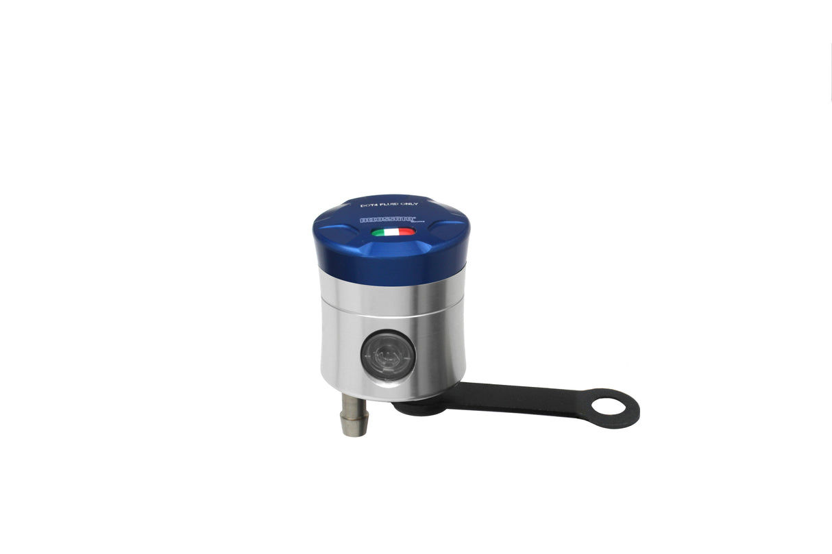 Serbatoio Olio Frizione In Alluminio Ricavato CNC Accossato, 15 cm3 Con Uscita Olio Verticale, Fornito Con Staffa Dritta