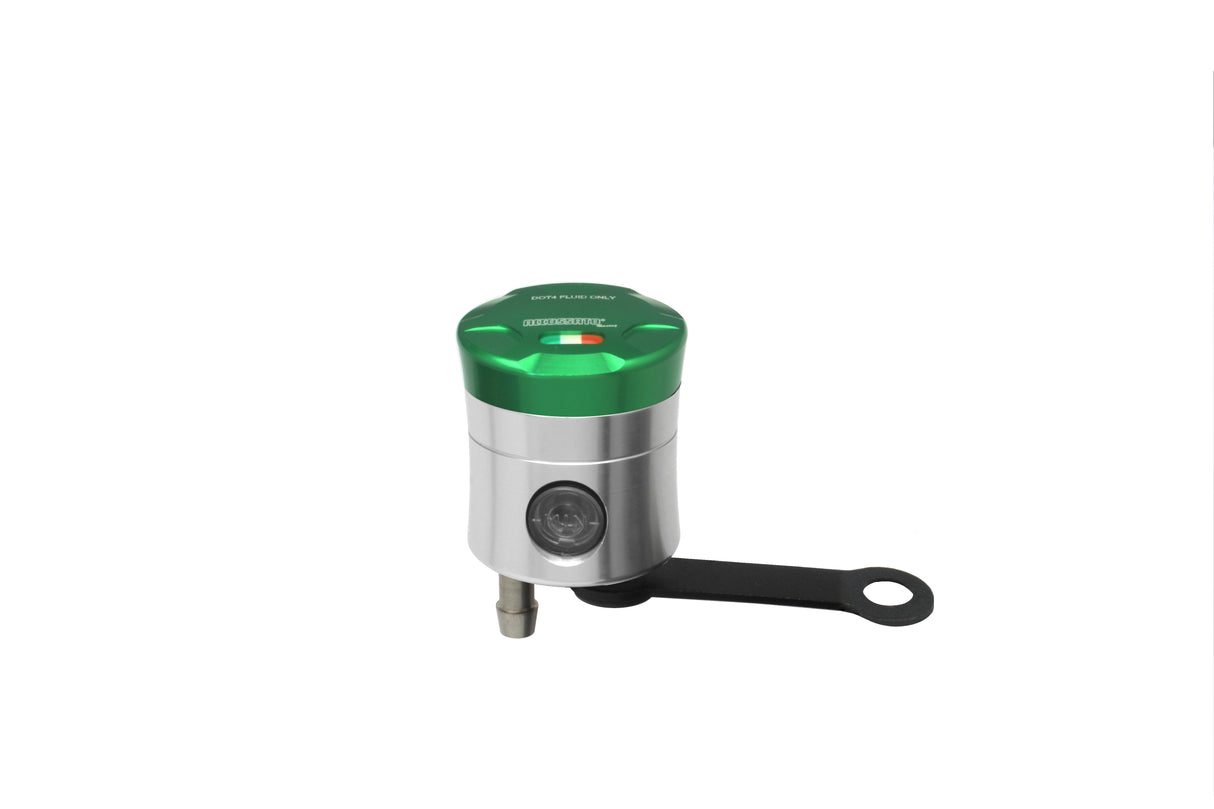 Serbatoio Olio Frizione In Alluminio Ricavato CNC Accossato, 15 cm3 Con Uscita Olio Verticale, Fornito Con Staffa Dritta