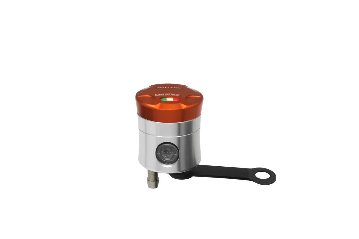 Serbatoio Olio Frizione In Alluminio Ricavato CNC Accossato, 15 cm3 Con Uscita Olio Verticale, Fornito Con Staffa Dritta