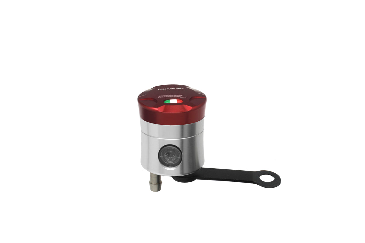 Serbatoio Olio Frizione In Alluminio Ricavato CNC Accossato, 15 cm3 Con Uscita Olio Verticale, Fornito Con Staffa Dritta