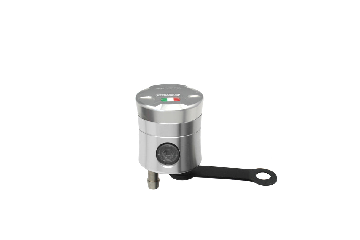 Serbatoio Olio Frizione In Alluminio Ricavato CNC Accossato, 15 cm3 Con Uscita Olio Verticale, Fornito Con Staffa Dritta