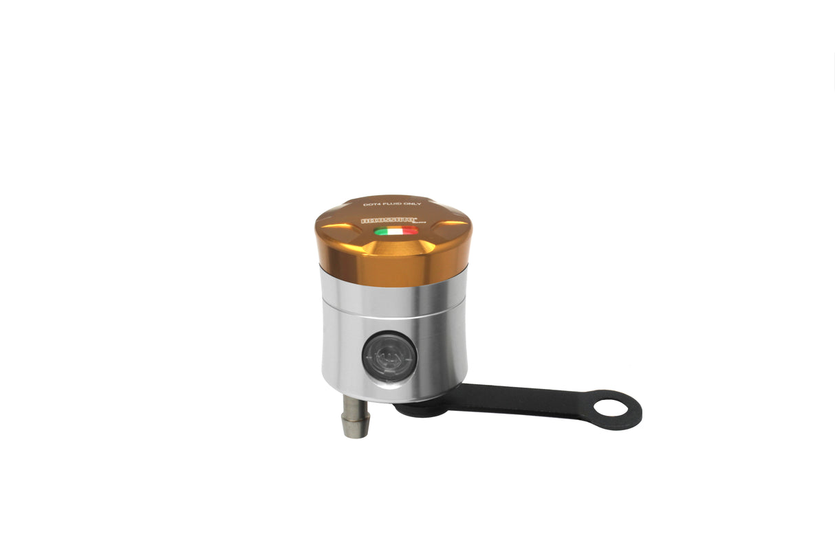 Serbatoio Olio Frizione In Alluminio Ricavato CNC Accossato, 15 cm3 Con Uscita Olio Verticale, Fornito Con Staffa Dritta