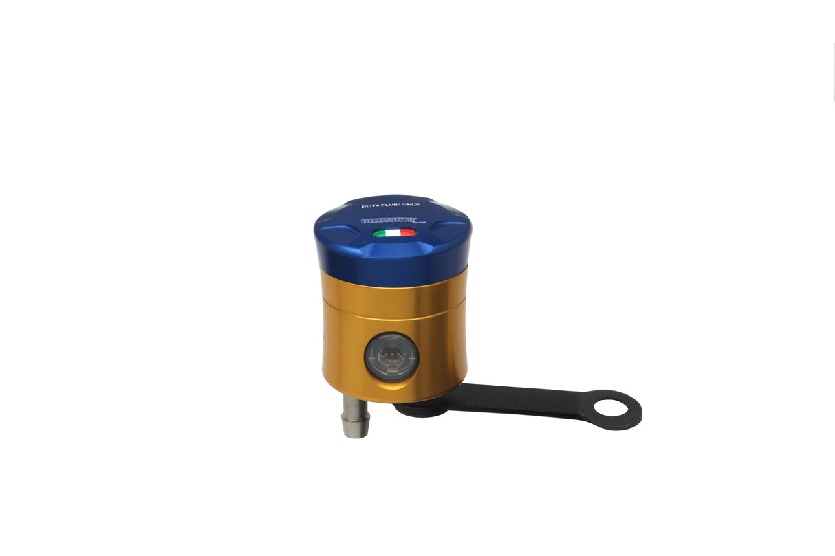 Serbatoio Olio Frizione In Alluminio Ricavato CNC Accossato, 15 cm3 Con Uscita Olio Verticale, Fornito Con Staffa Dritta