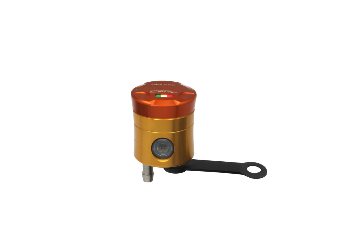 Serbatoio Olio Frizione In Alluminio Ricavato CNC Accossato, 15 cm3 Con Uscita Olio Verticale, Fornito Con Staffa Dritta