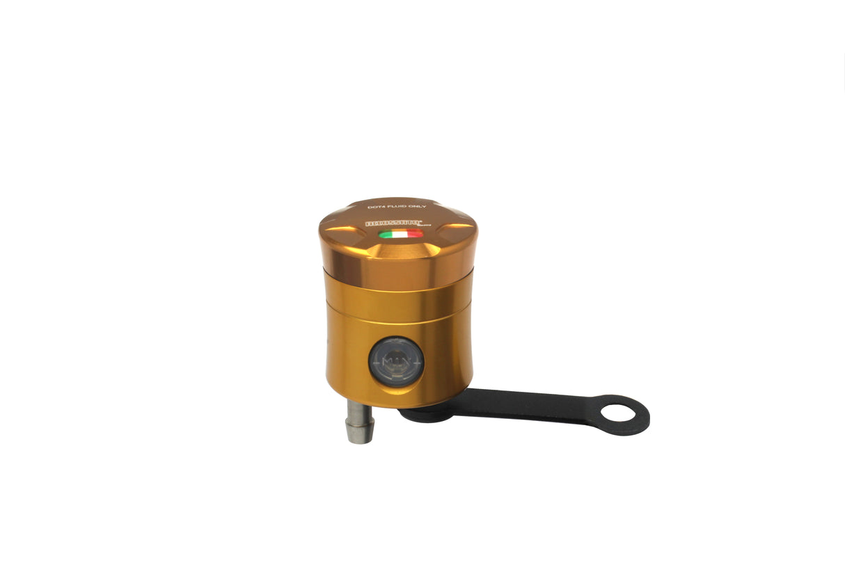 Serbatoio Olio Frizione In Alluminio Ricavato CNC Accossato, 15 cm3 Con Uscita Olio Verticale, Fornito Con Staffa Dritta