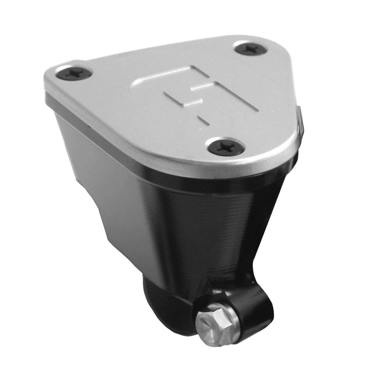 Serbatoio Olio Freno In Alluminio Ricavato CNC Accossato, 28 cm3 Per Pompa Ready To Brake. Serbatoio Nero - Tappo Colorato