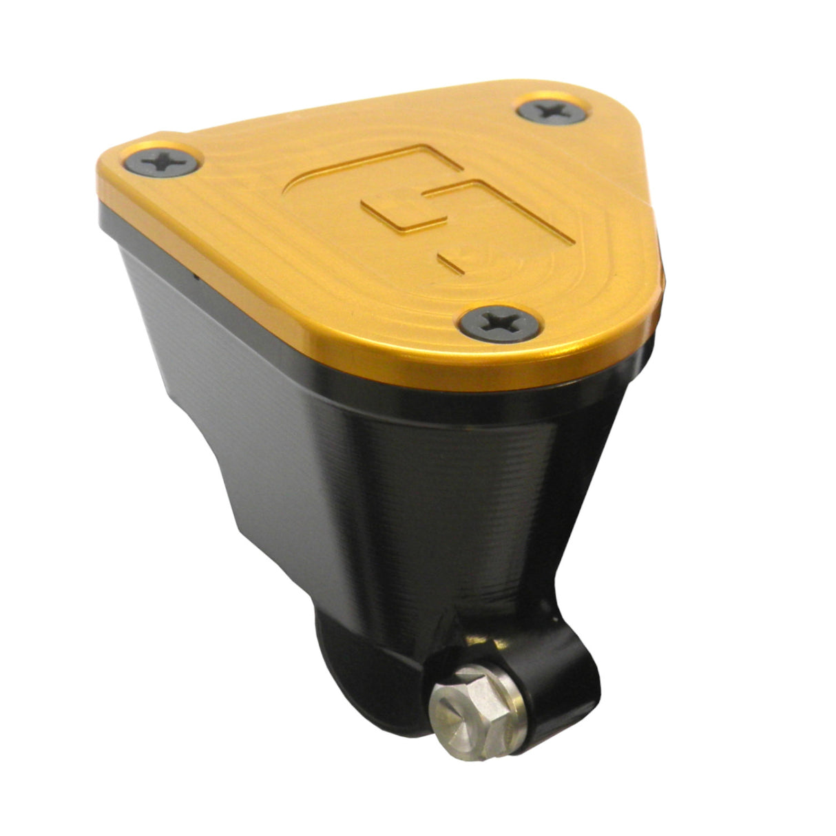 Serbatoio Olio Freno In Alluminio Ricavato CNC Accossato, 28 cm3 Per Pompa Ready To Brake. Serbatoio Nero - Tappo Colorato