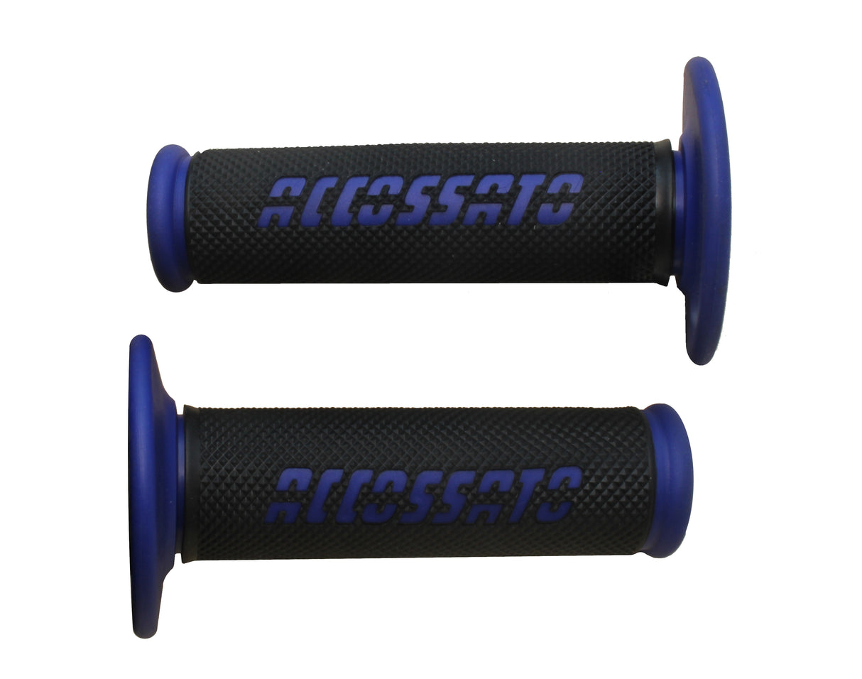 Manopole Off Road Accossato nero con logo colorato