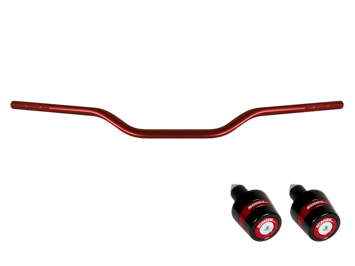 Manubrio Accossato In Alluminio Con Diametro Costante - 22 mm