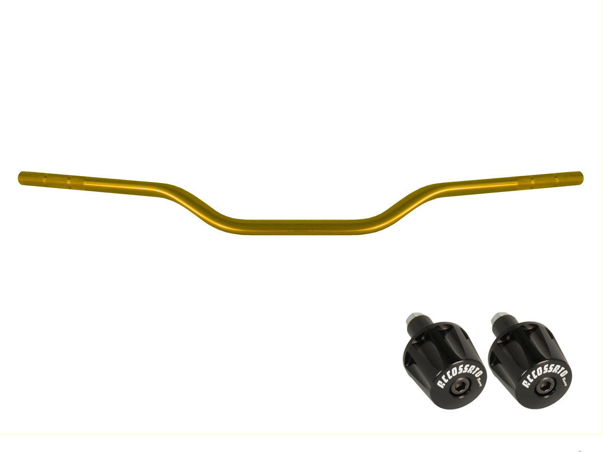 Manubrio Accossato In Alluminio Con Diametro Costante - 22 mm