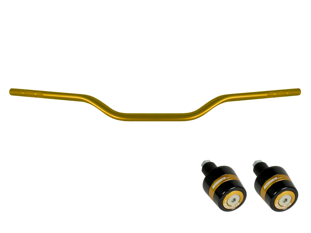 Manubrio Accossato In Alluminio Con Diametro Costante - 22 mm