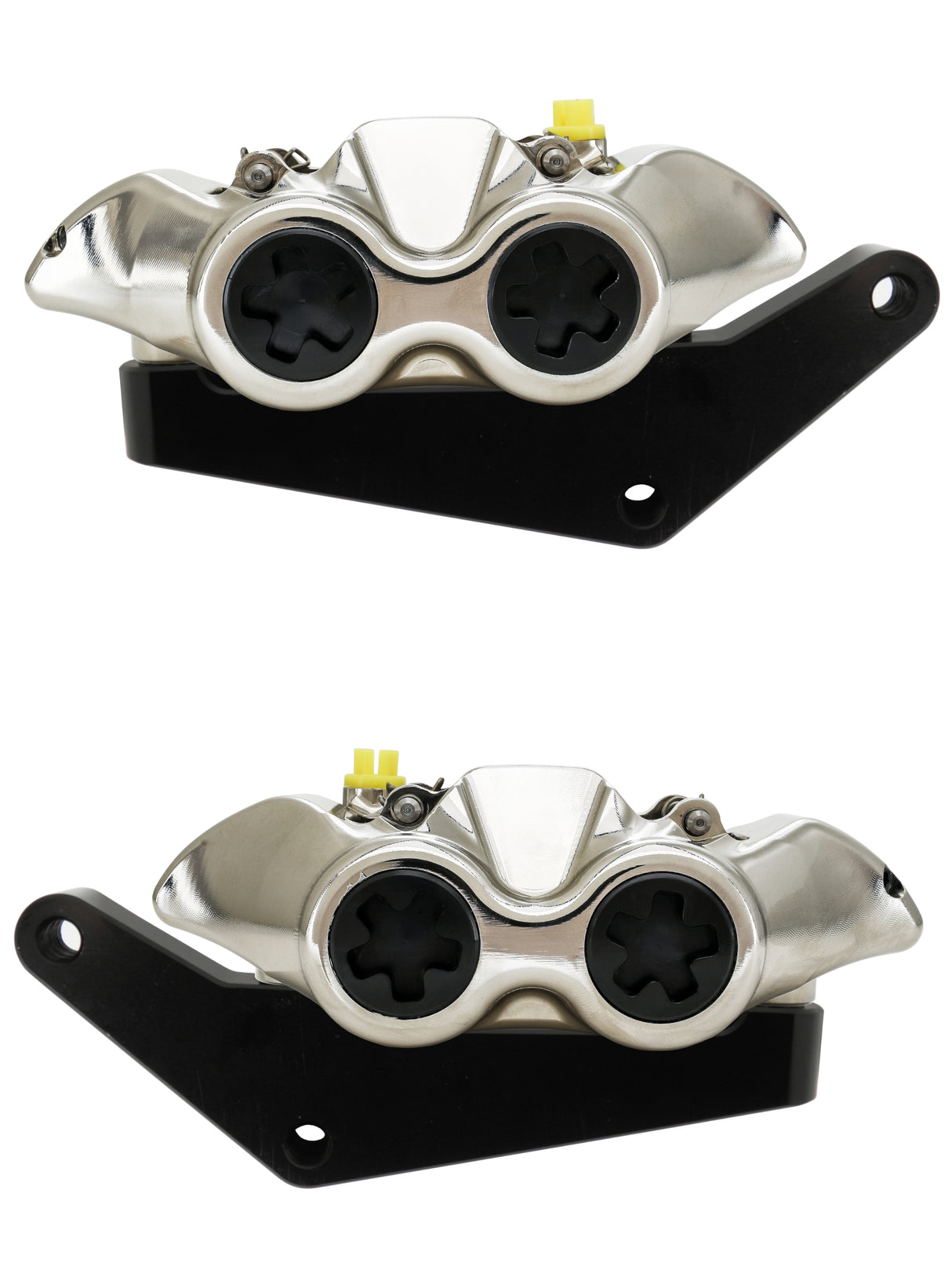 Kit Coppia Pinze Freno Radiali Anteriori + Flangia Freno Per Harley Davidson