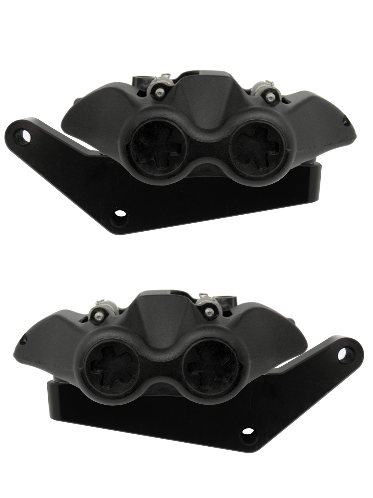 Kit Coppia Pinze Freno Radiali Anteriori + Flangia Freno Per Harley Davidson