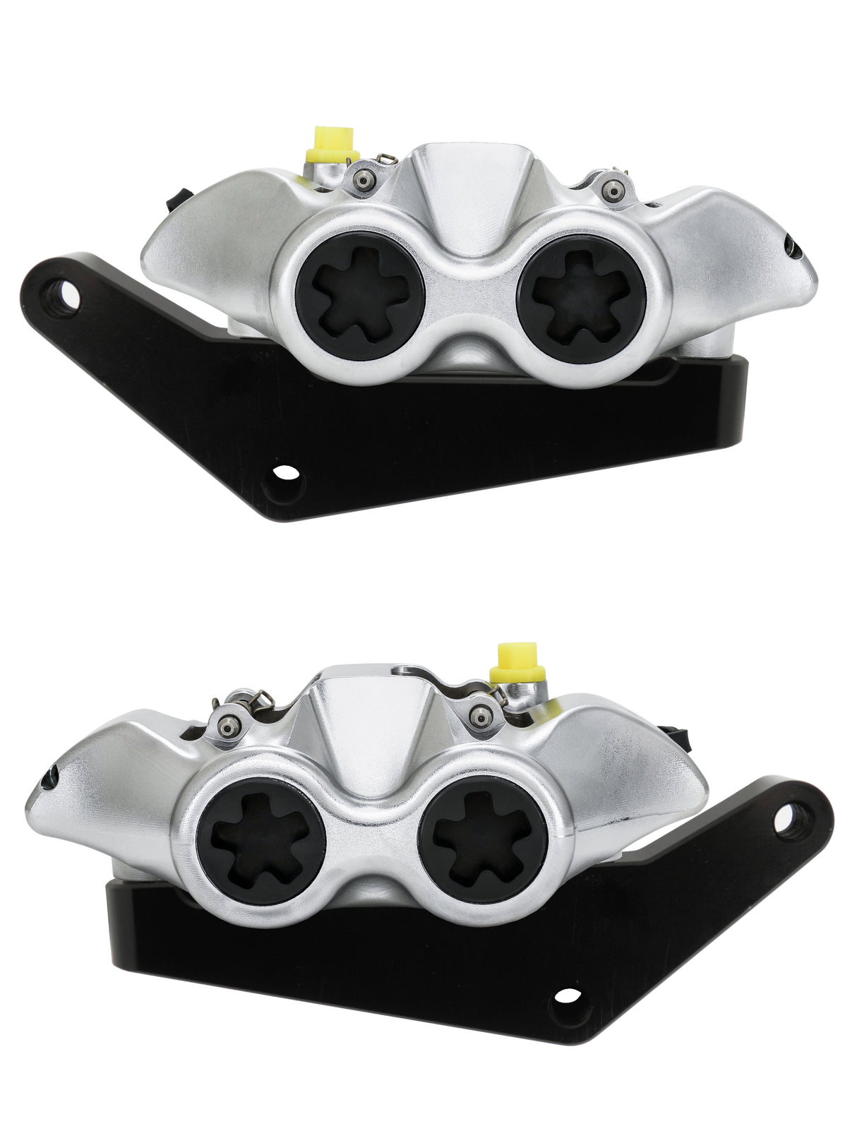 Kit Coppia Pinze Freno Radiali Anteriori + Flangia Freno Per Harley Davidson