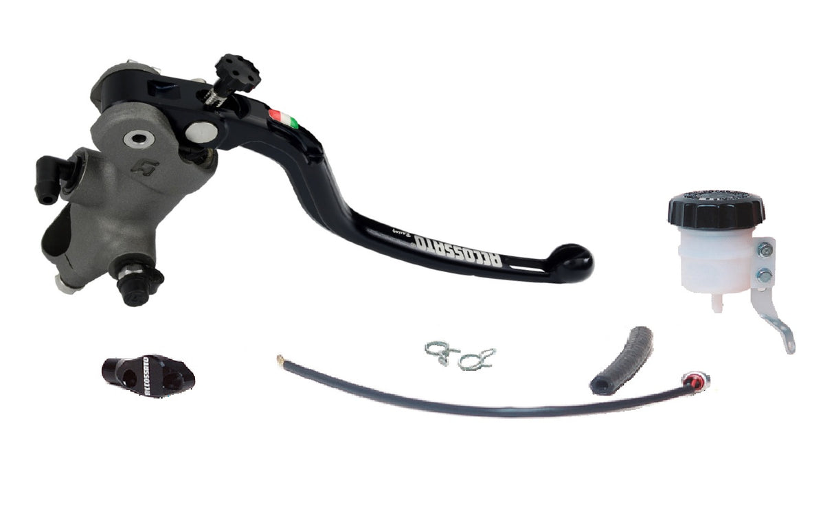 KITA 3:Pompa Freno Radiale (versione CY) diam. 19 con Leva Fissa + Vaschetta 30ml (KITVG) - Supporto specchio: MH002 (SUPP.M10x1.25), Tipo idrostop: ID002 (IDROSTOP 2 FORI)