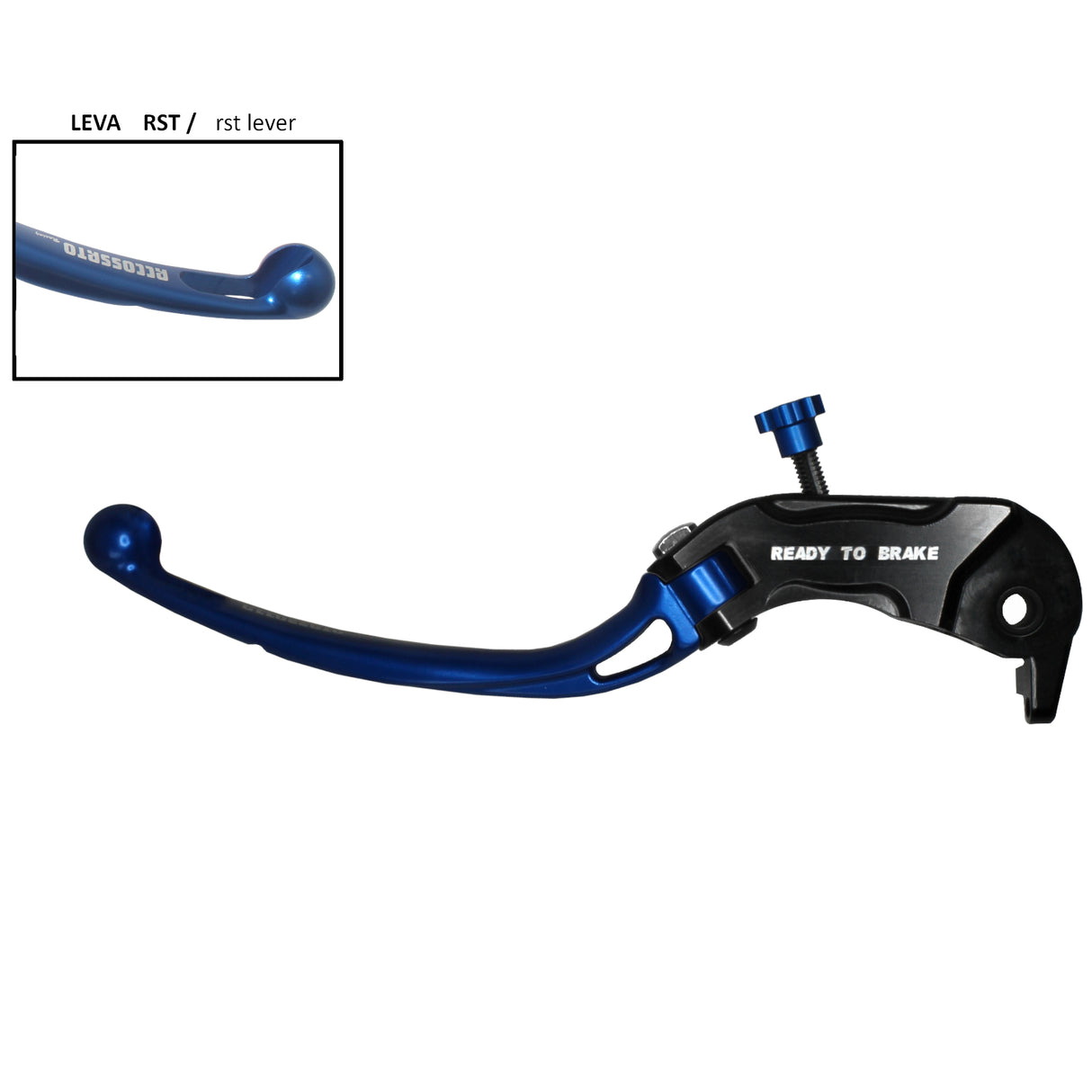 Leva Frizione Snodata in Alluminio per Pompa Frizione Ready To Brake Accossato - Opzioni leva: RST