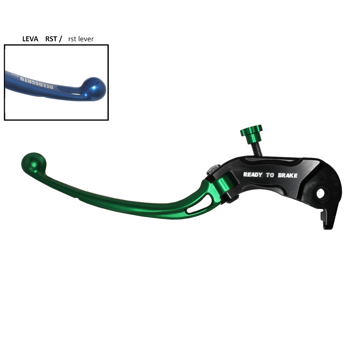 Leva Frizione Snodata in Alluminio per Pompa Frizione Ready To Brake Accossato - Opzioni leva: RST