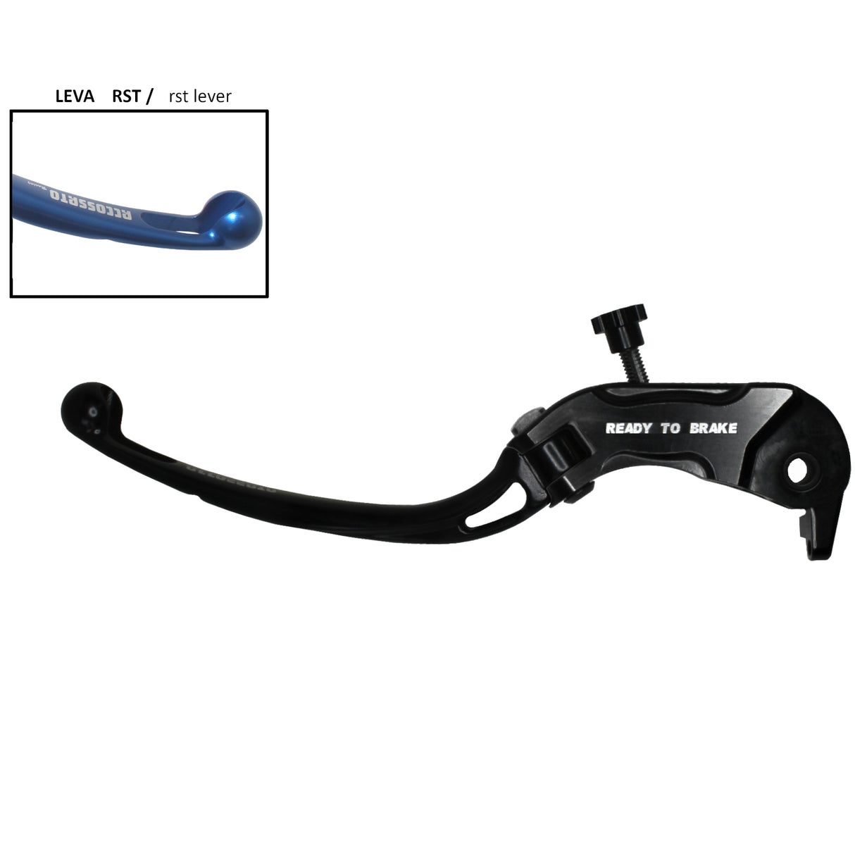 Leva Frizione Snodata in Alluminio per Pompa Frizione Ready To Brake Accossato - Opzioni leva: RST